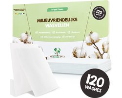 Milieuvriendelijke Wasstrips 120 Wasbeurten Fresh Linen Wasmiddeldoekjes Wasvellen Wasmiddel Voordeelverpakking incl. wasverzachter wasdoekje