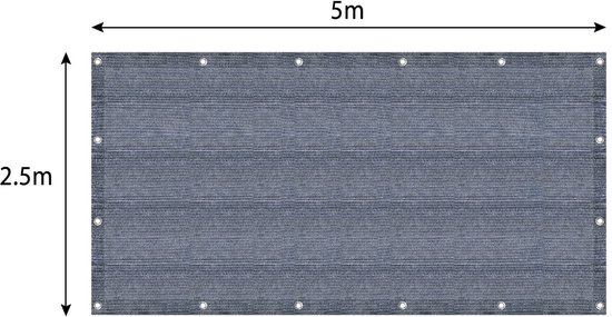 NAIZY Tent Mat 250x500cm Luifel Mat met Spijkers en Gaten Camping Mat HDPE Tent Onderlaag Camping Mat met Draagtas Outdoor Camping Accessoires (Grijs-Blauw) van Merkloos — afbeelding 2