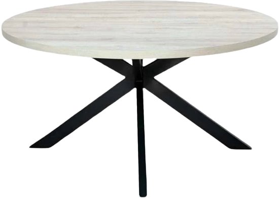 Eettafel Aron Rond - 130cm - Bruin - 95656