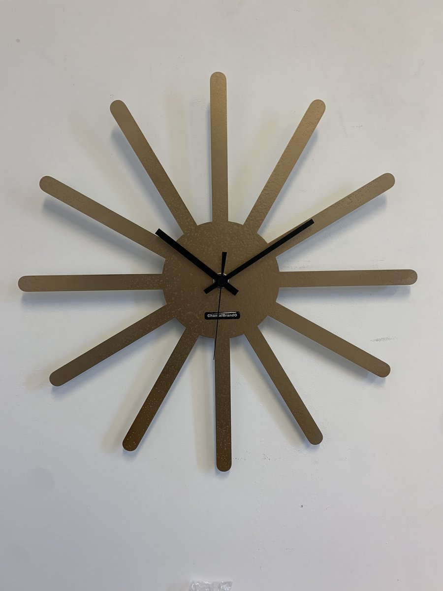 MOSACLOCK * ETOILE GOLD ** Wandklok Modern Industrieel Design **