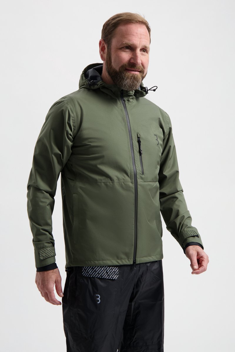 BBB Cycling Rainshield Explorer Fietsjas - Waterafstotend Fietsjack Heren & Dames - Commuter Fietsjack - Olijf Groen - Maat S - BBW-450