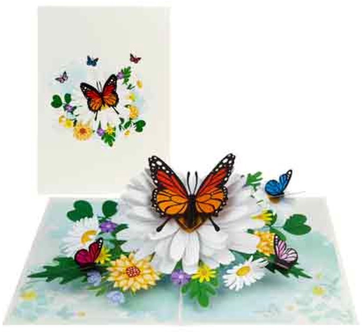 Pop up wenskaart - pop out wenskaart - felicitatie - pensioen - stoppen met werken - beterschap - liefs - blanco - valentijn - verjaardag - vlinders - bloemen - moederdag - vaderdag - wenskaart