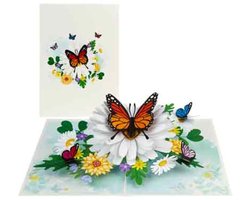 Pop up wenskaart - pop out wenskaart - felicitatie - pensioen - stoppen met werken - beterschap - liefs - blanco - valentijn - verjaardag - vlinders - bloemen - moederdag - vaderdag - wenskaart