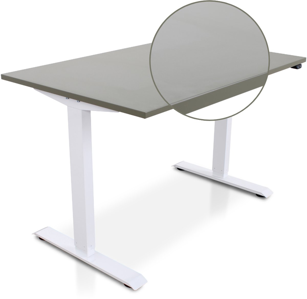Multi Ratio Lineaflex MRC EASY Zit-Sta Bureau – Elektrisch Verstelbaar – 140x80 cm – Blad Forest Green – Wit Frame – Inclusief Stekkerdoos & Kabelklemmen