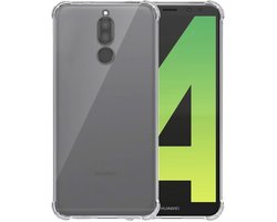 Smartphonica Telefoonhoesje Geschikt voor Huawei Mate 10 Lite Transparant Schokbestendig - Shockproof TPU SIliconen Backcover Case met Stootrand Doorzichtig