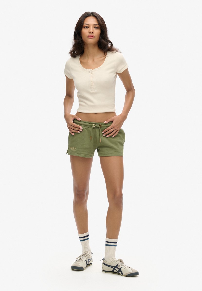 Superdry Essential short met logo Dames Korte broeken Khaki