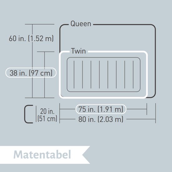 Bestway luchtbed - 1-Persoons - 97 x 191 x 51 cm - Grijs - Inclusief pomp - Hoeslaken en Reparatieset van Bestway — afbeelding 5