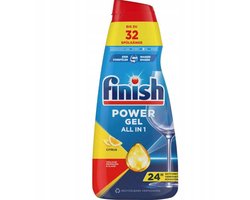 Finish Power All in 1 Citrus Lemon Gel - 32 Wasbeurten - 650ml - Nieuw alternatief voor vaatwastabletten - Citroengeur - Zonder voorspoelen - Vaatwasmiddel - Schone vaat