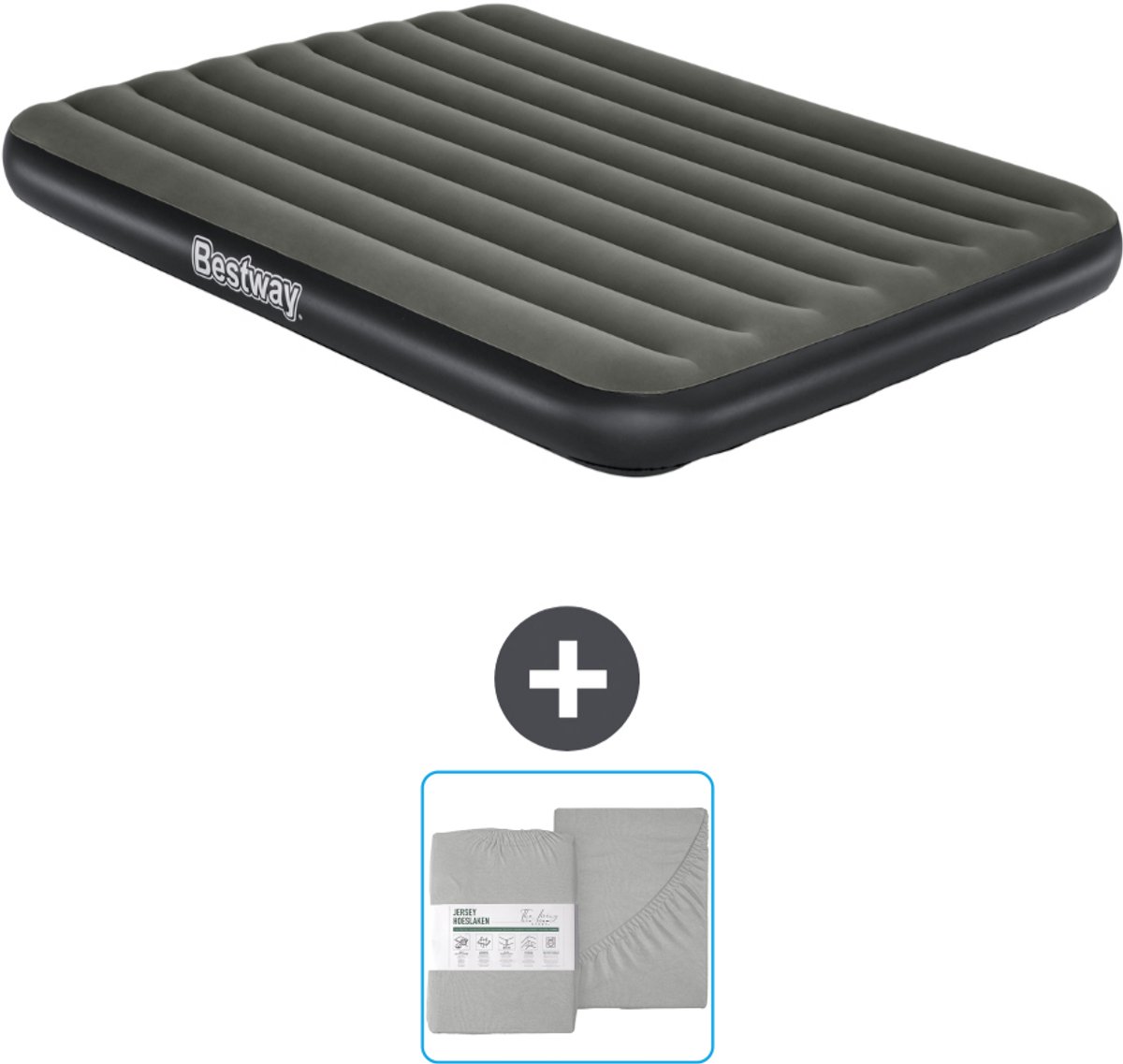 Bestway luchtbed - 2-Persoons - 152 x 203 x 25 cm - Groen - Inclusief en Hoeslaken