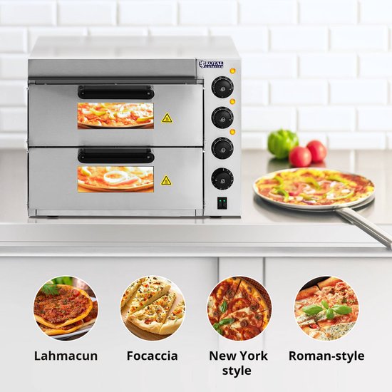 Pizzaoven - roestvrijstalen pizzamaker op hoge temperatuur - Royal Catering — afbeelding 3