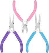3-delige sieraden tangenset - Gereedschap met ronde neus en draadknipper - Sieraden Reparatie, draadwikkelen, knutselen
