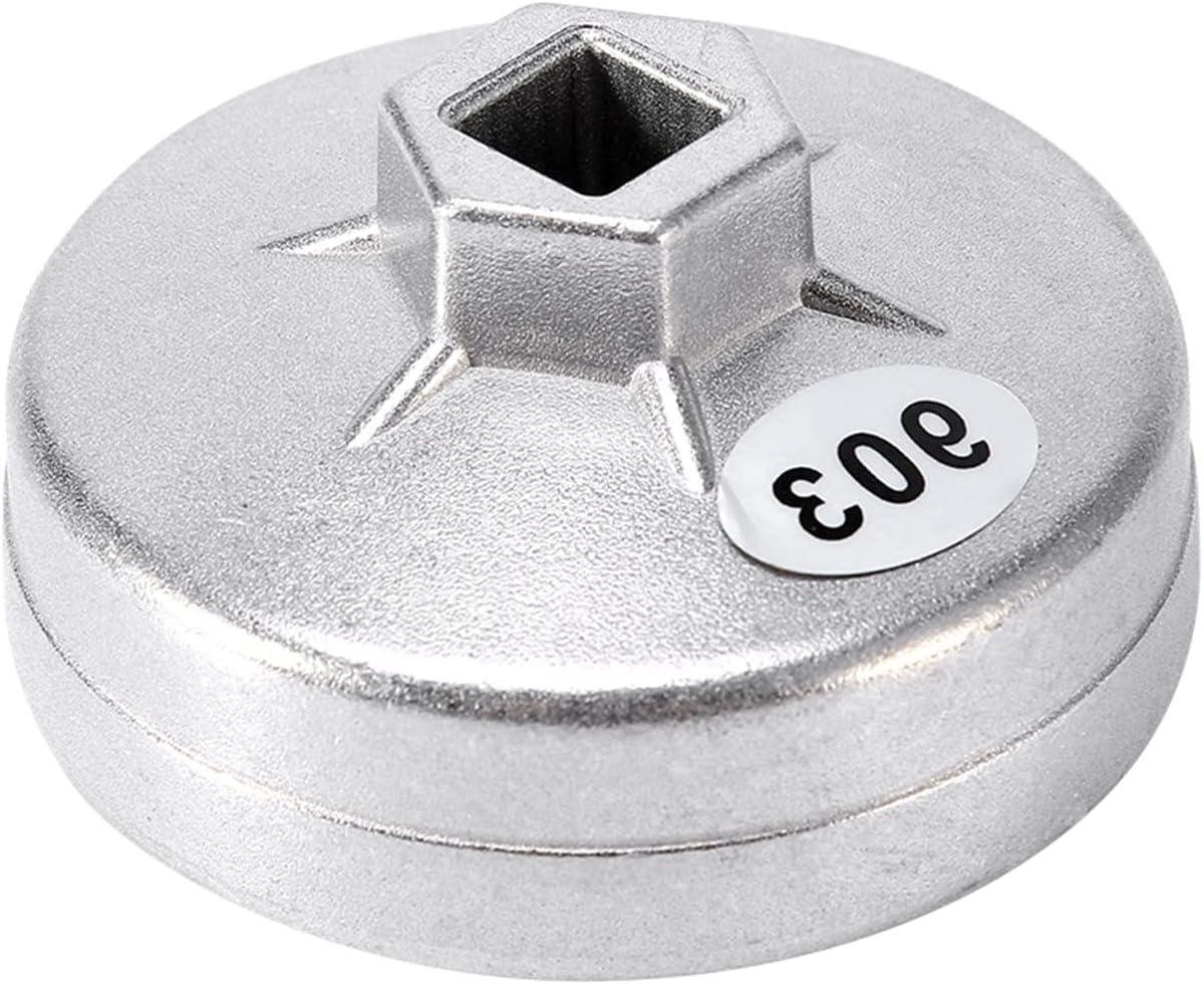Image of 74 mm 14 groeven aluminium oliefiltersleutel dopsleutelverwijderaar gereedschap zilverkleur