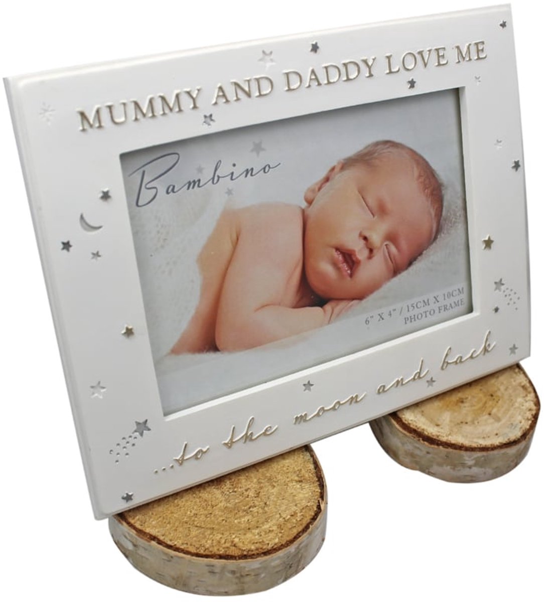 Bambino fotolijst 'Mummy and Daddy love me to the moon and back - Kraamcadeau - Babykamer - Babyshower