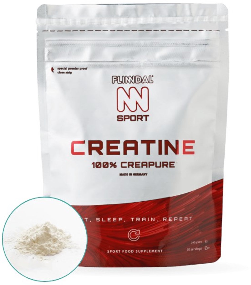 Goedkoopste Flinndal Creatine - (NZVT gekeurd) - 100 Creapure - meest zuiverste vorm creatine monohydraat - 300 gram