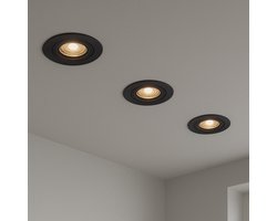 Calex Slimme Inbouwspot – Smart LED Downlight Dimbaar – Kantelbaar – Warm Wit Licht – Zwart