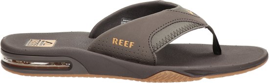 Reef Fanningbrown/Gum Heren Slippers - Zwart/Bruin - Maat 43