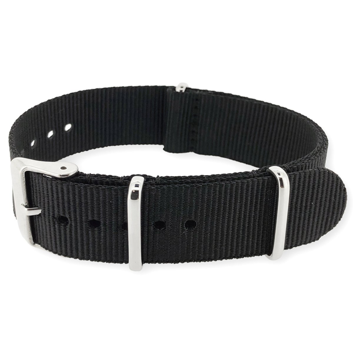 NATO Horlogeband G10 Military Nylon Strap - Original NATOS.com® - Zwart 24mm