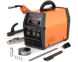 3-in-1 MIG TIG Boog Lasapparaat – Gasloos & Synergisch – 110/220V Inverter Lasser
