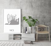 DesignClaud Nice Plattegrond poster A3 poster (29,7x42 cm)