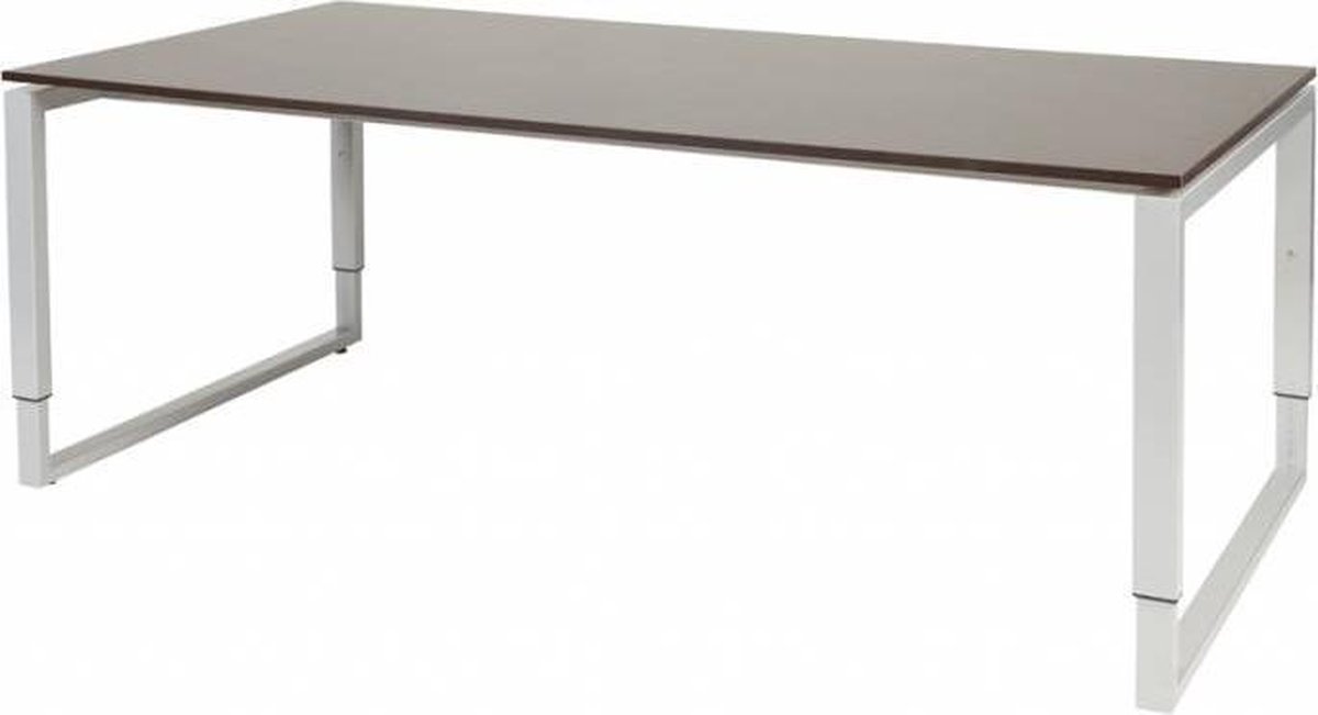 Schaffenburg Vergadertafel - Verstelbaar - 200x100 logan - alu frame Houtskool