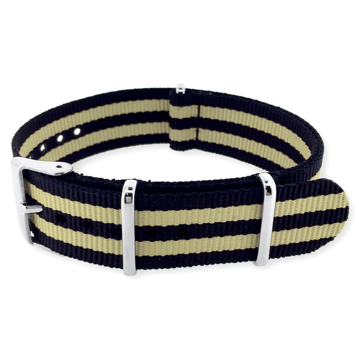 NATO Horlogeband G10 Military Nylon Strap - Original NATOS.com® - James Bond Khaki 18mm