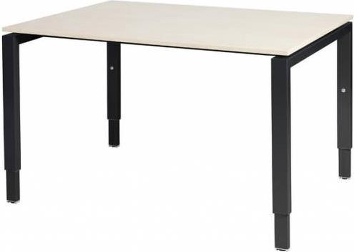 Verstelbaar Bureau - Domino 120x90 robson - zwart frame