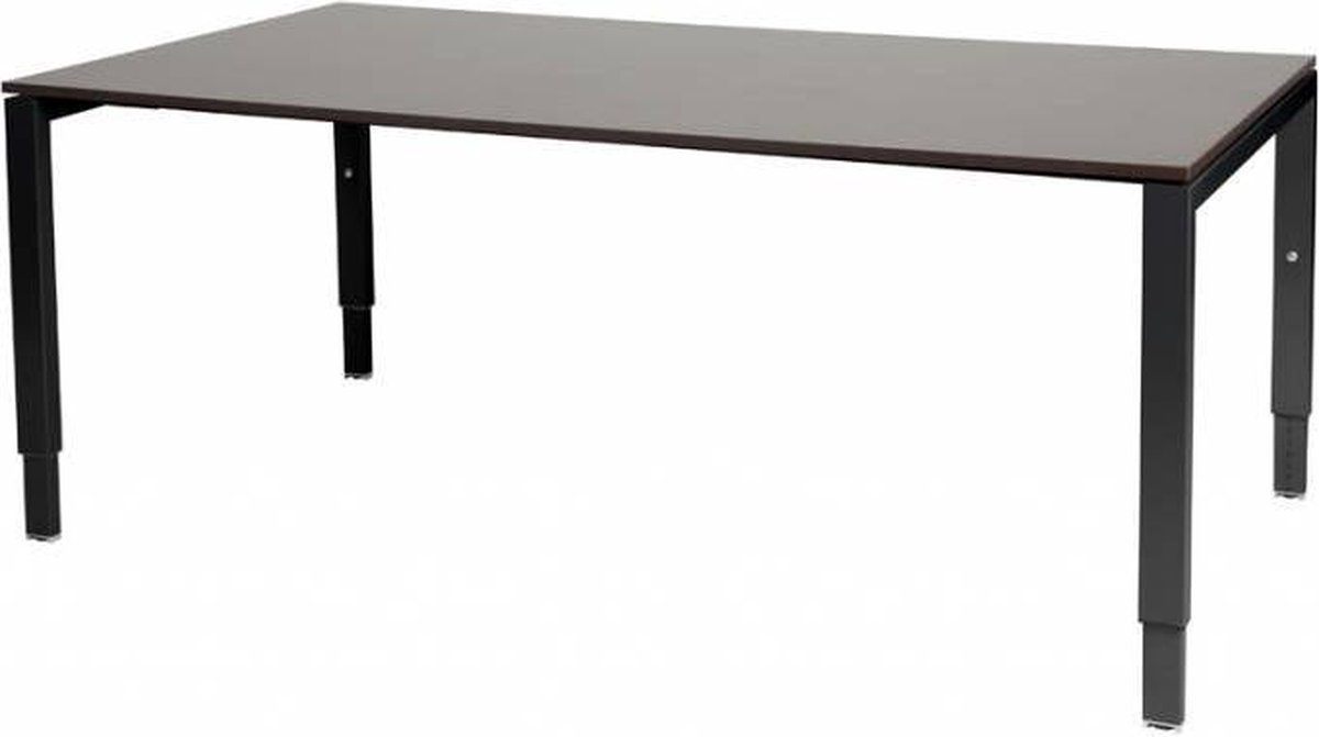 Vergadertafel Domino - 180x100 logan - zwart frame