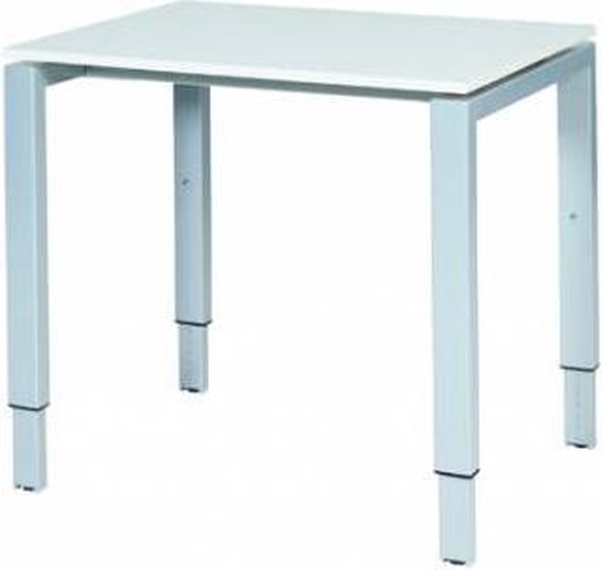 Verstelbaar Bureau - Domino 80x60 grijs - alu frame