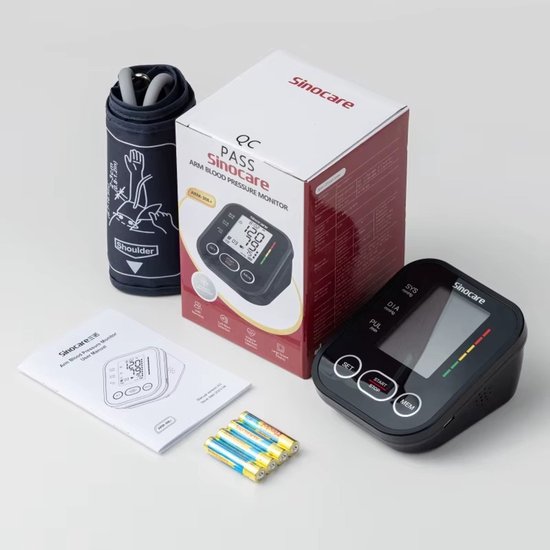 Sinocare® Digitale Bloeddrukmeter Bovenarm – Nauwkeurige en Betrouwbare Meting -...