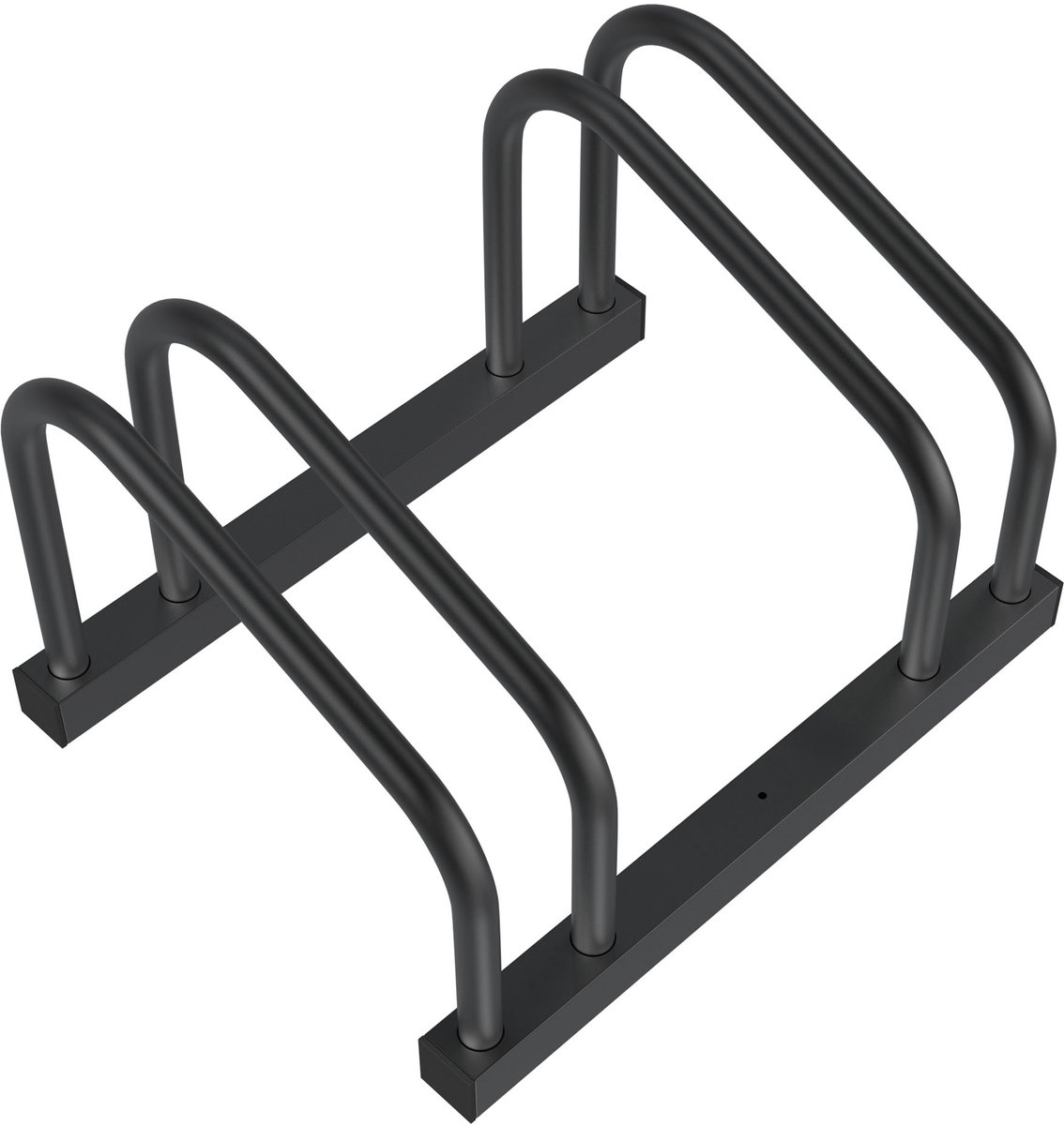 NAIZY Fietsstandaard voor vloer- en wandmontage voor 2 fietsen met een bandbreedte van 30-65 mm, metalen fietshouder, ruimtebesparende fietsstandaard, zwart