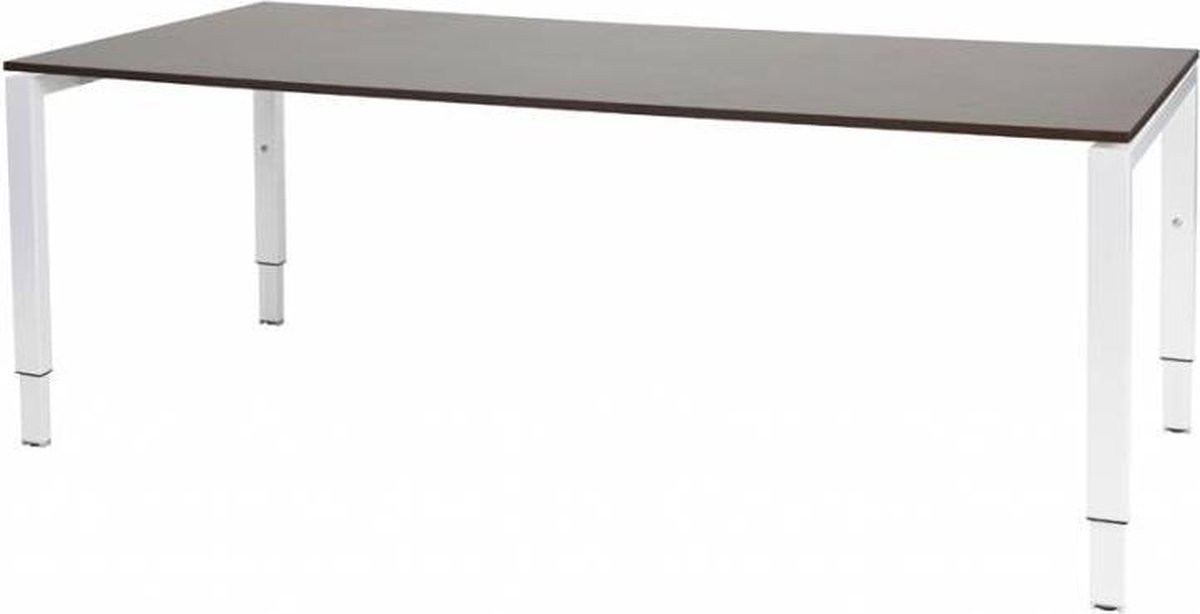 Verstelbaar Bureau - Domino 200x90 logan - wit frame