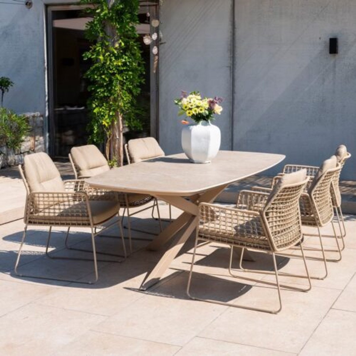 Taste by 4 Seasons Albano dining garden chair - latte