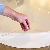 TRENTE - Protège Table Rond Transparent 2mm - Nappe Plastique - Diamètre 150 cm