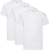 3 Pack - Fruit of The Loom - Shirts - Kids - Ronde Hals - Maat 140 - Wit