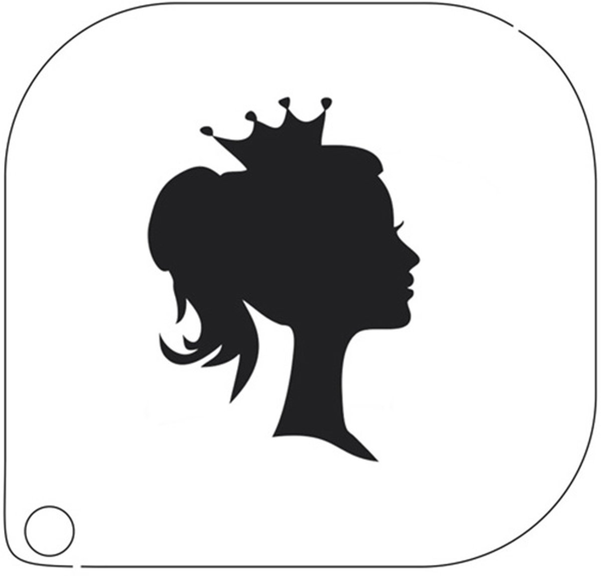 Schminkenstencil Koningin