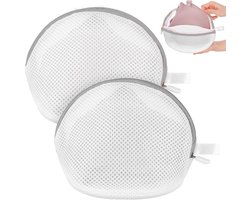 2-Pack BH-waszakken, rits mesh lingeriezakken voor wasgoed, lingeriezak voor ondergoed, waszakken voor vrouwen (grijs)