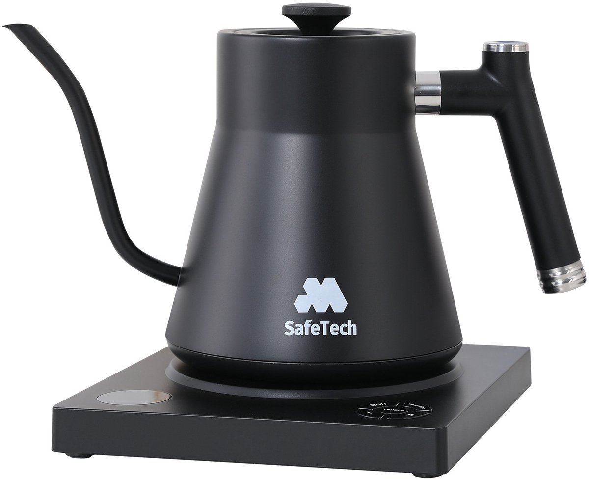 SafeTech - Waterkoker met temperatuurregeling - Gooseneck - Warmhoud functie - 1L