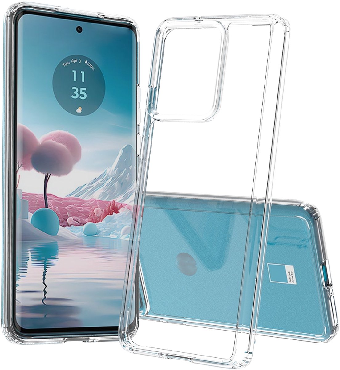 Hoesje geschikt voor Motorola Edge 40 Neo - Phonesta Scratchproof Back Cover - Transparant