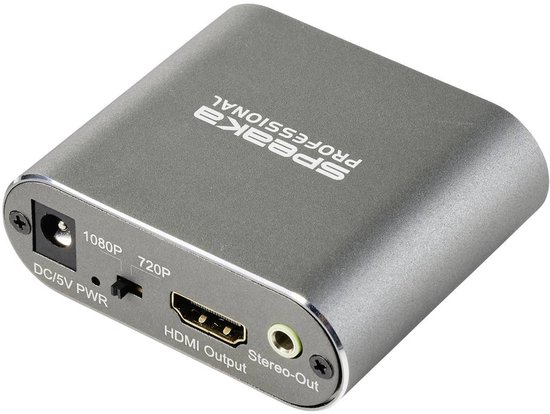 SpeaKa Professional TV, monitor Converter SP-SHC-200 [SCART - HDMI] 1920 x 1080 Pixel van SpeaKa Professional — afbeelding 2