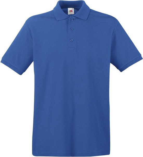 Fruit of the Loom Premium Polo Shirt Royal Blauw L