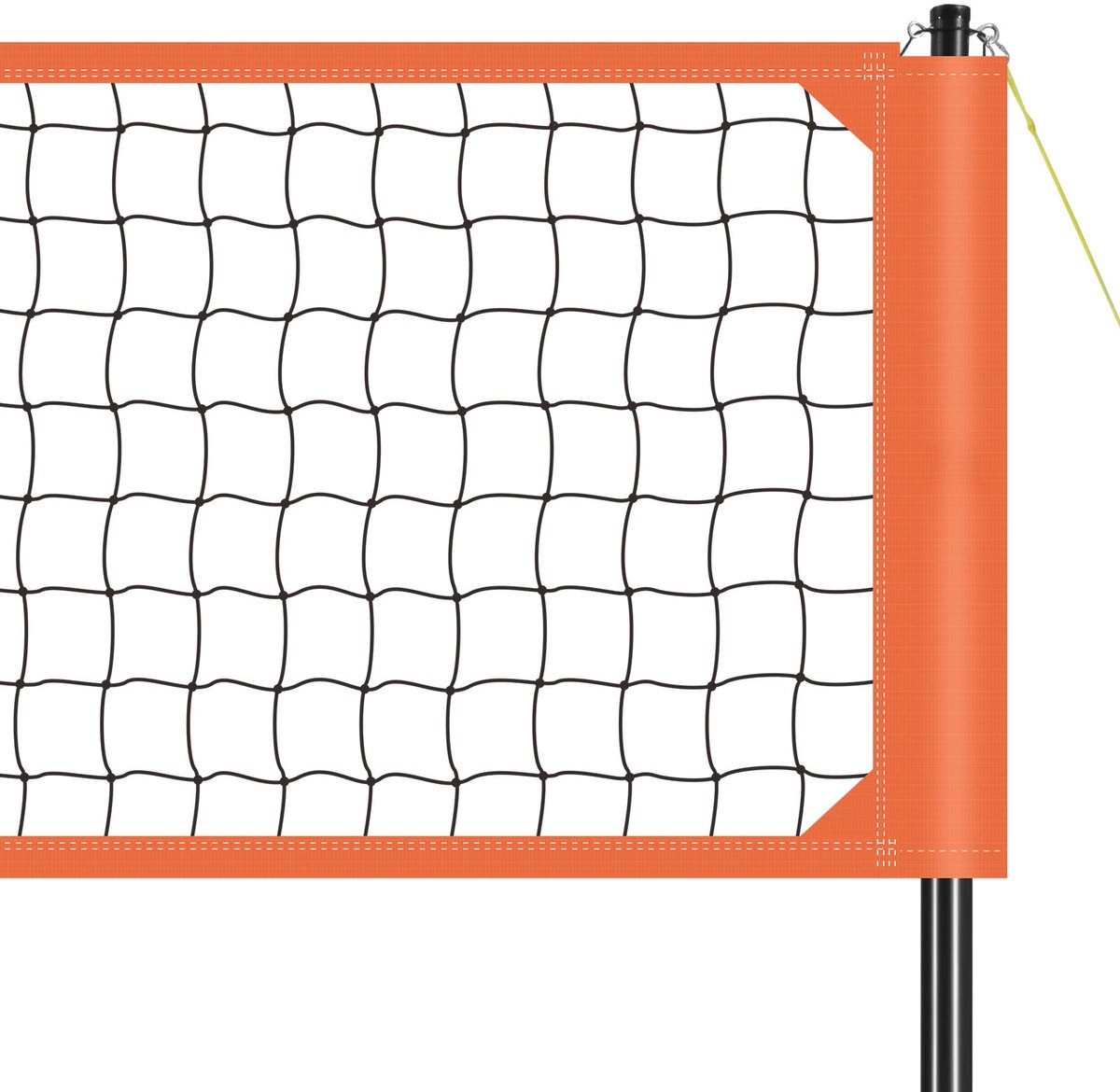 in hoogte verstelbaar draagbaar volleybalnetsysteem voor buiten, robuuste aluminium palen, professionele set met PVC-bal, pomp, draagtas voor tuin, strand, gazon