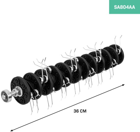 VONROC Beluchtingsrol - 36 cm - voor VONROC verticuteermachine / gazonbeluchter SA502AC van VONROC — afbeelding 2