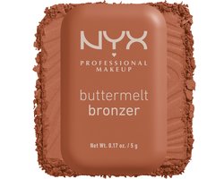 NYX Professional Make Up Buttermelt Bronzer - Blijft tot 12u zitten - Verrijkt met mango-, amandel- en sheaboter - Butta Ballin - 5gr