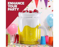 Feestdrankkoeler, opblaasbare bierpulkoeler, PVC-ijsemmer, drankfleskoeler voor poolpartybenodigdheden, BBQ, strandfeesten 17,3
