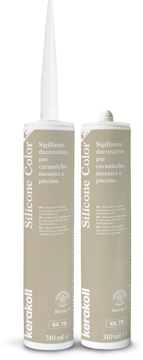 Kerakoll - Silicone Color - KK79 - Siliconenkit - Kleur 79 Grijs Bruin - Verkrijgbaar in 50 Kleuren - Greenbuild rating 3