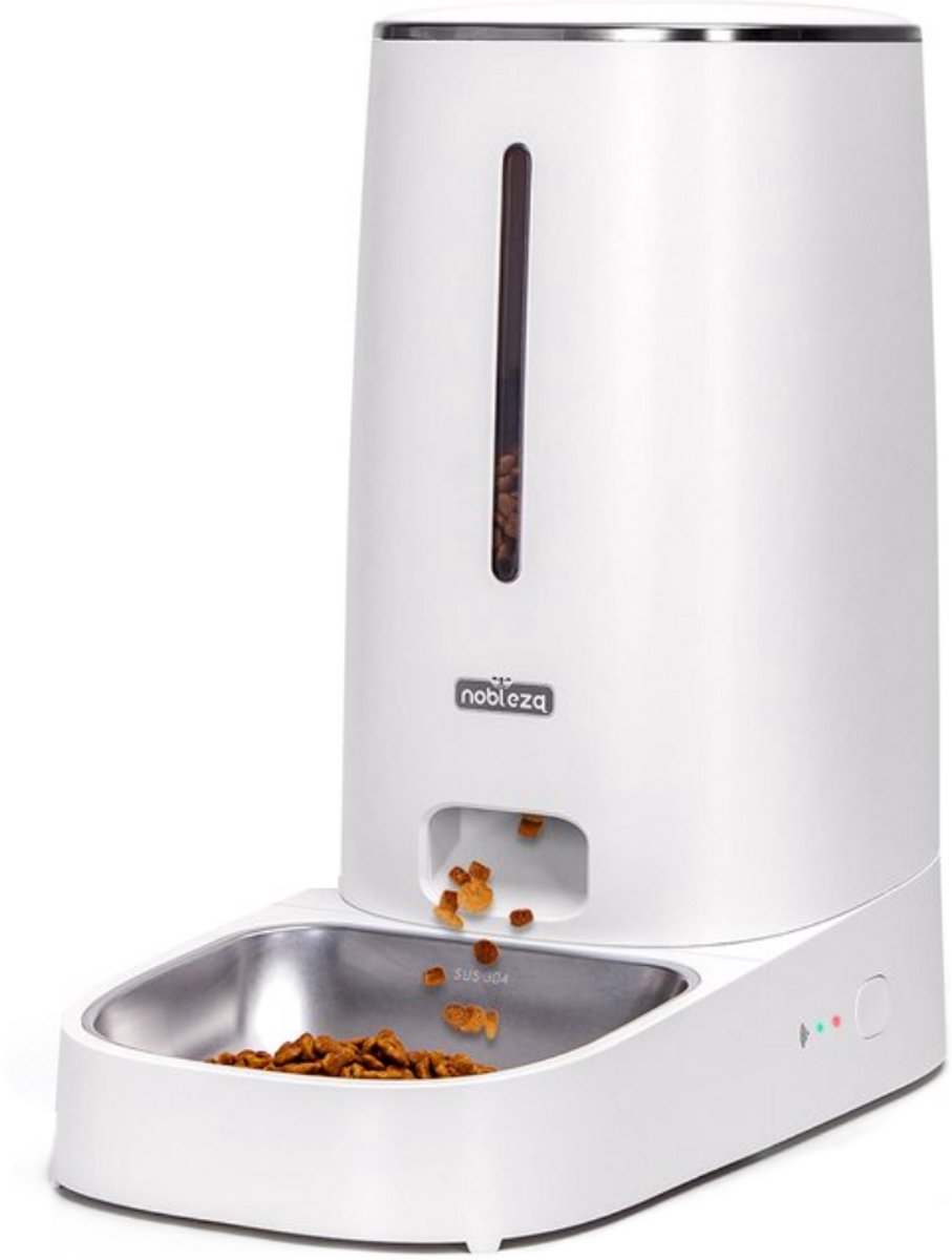 Nobleza Automatische voerbak - Voerautomaat met App - honden en katten - Voerdispenser - 4 Liter - Wit - Nobleza - €47,99