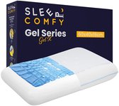 Bol.com Sleep Comfy - Gel Traagschuim Serie - Hoofdkussen met koelgel - 30 dagen Proefslapen - Traagschuim Hoofdkussen - Hoofdku... aanbieding