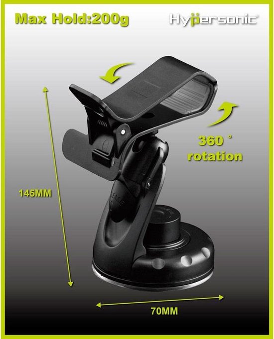 Support Universel Multi-Grip pour Smartphone / Téléphone / PDA / iPod  Hypersonic 70x145mm
