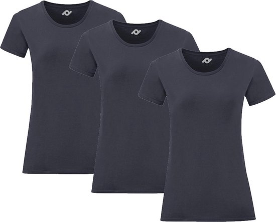 Regelmatig verantwoordelijkheid domesticeren Senvi Dames t-shirt ronde hals 3-pack - Blauw - Maat S | bol.com