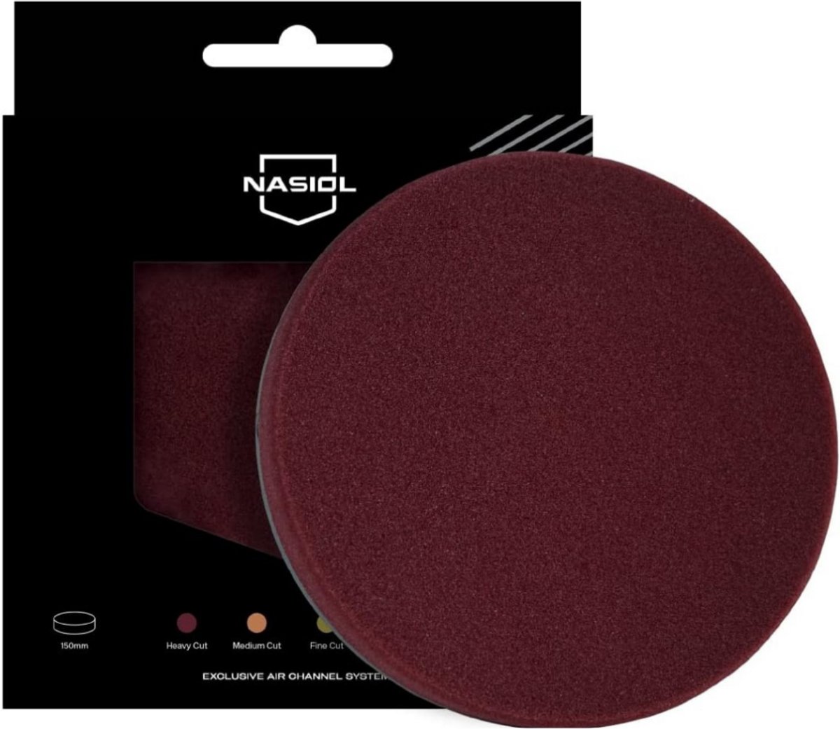 NASIOL - Heavy Cutting Pad - 150mm - Burgundy Red